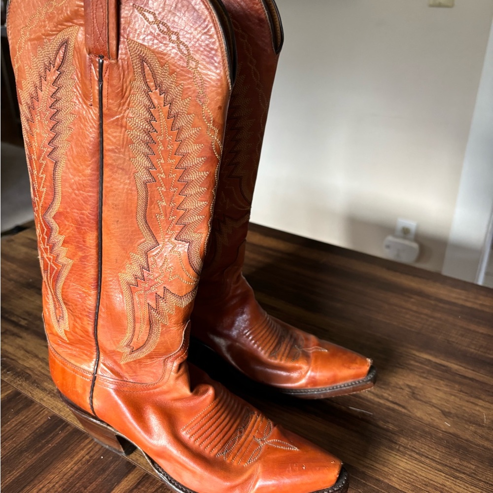Women’s Tall Lucchese Western Cowgirl Boots Sz 7 - Picture 8 of 15